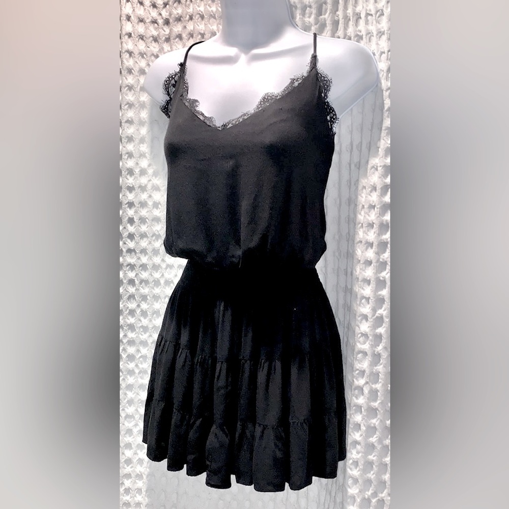 C’isa Black 100% Rayon Boho Style Gauzy Dress - Picture 2 of 5